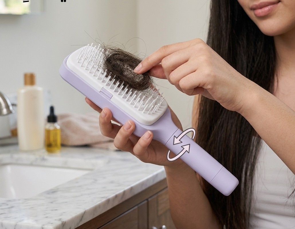 إزالة الشعر من الفرشاة بسهولة